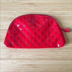 Ipsy Bag - Glossy Quilted Red Cosmetic Pouch